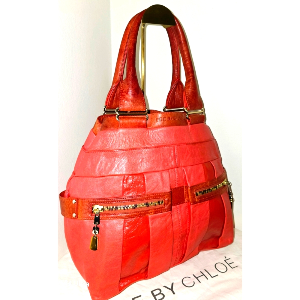 See by Chloe Large Patent Leather Day Tripper Tote Bag